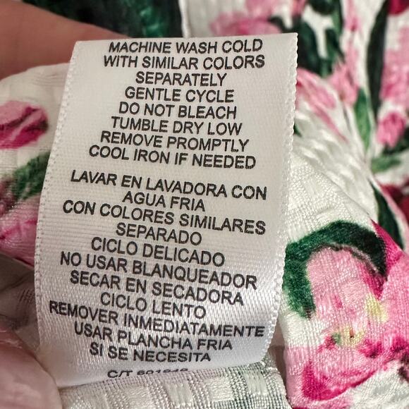 Julian Taylor Cherry Blossom Fit Flare Sundress Sz 12 Sleeveless Pleats Pockets - Picture 12 of 12